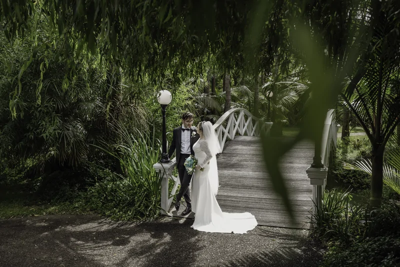 garden wedding venues kumeu couple bridge