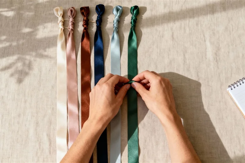 Handfasting - tying ribbons