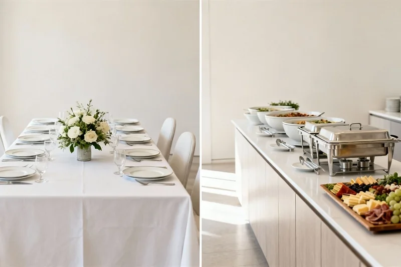 Wedding catering - plated meal vs buffet style