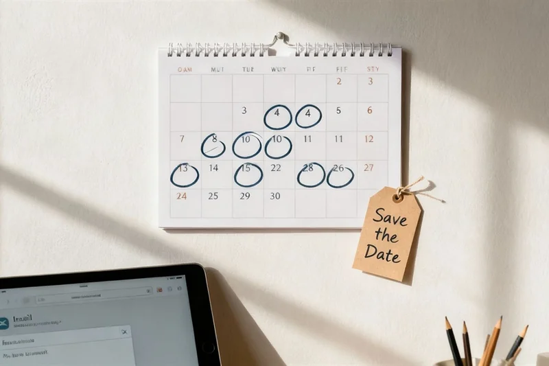 Corporate Event Email Timelines