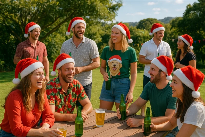 Summer outdoor Christmas party