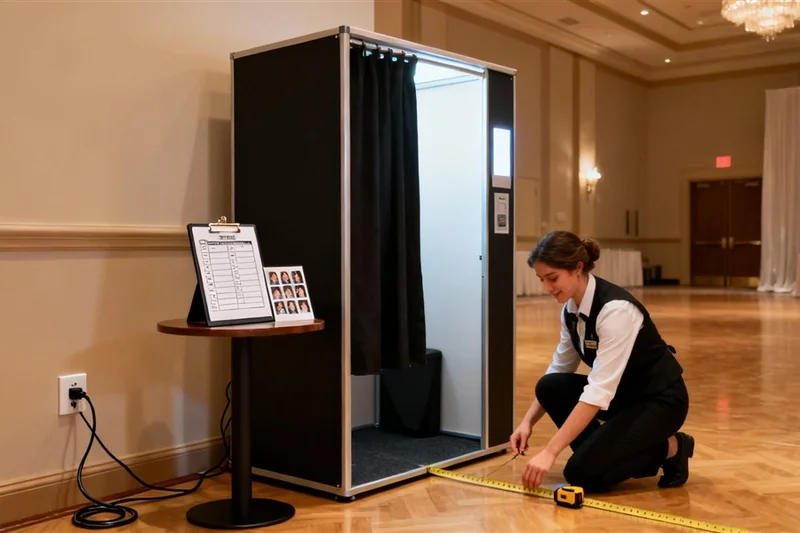 Setting up a photo booth