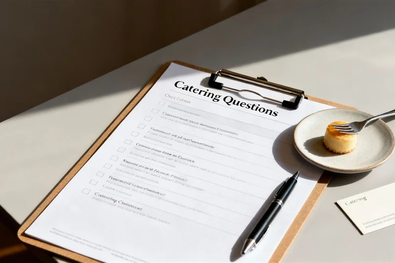 Corporate Catering - questions for your caterer