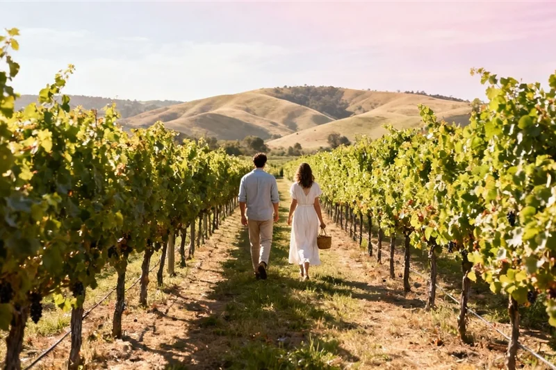 Wedding photo ideas - couple in a vineyard