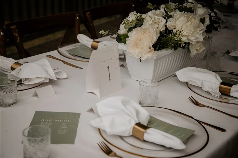 The Range NZ wedding reception place setting