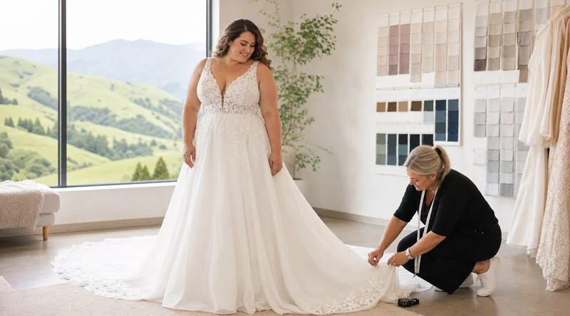 Plus Size Wedding Dress Fitting