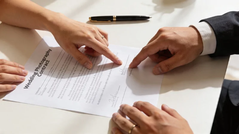 Wedding photography - read the contract