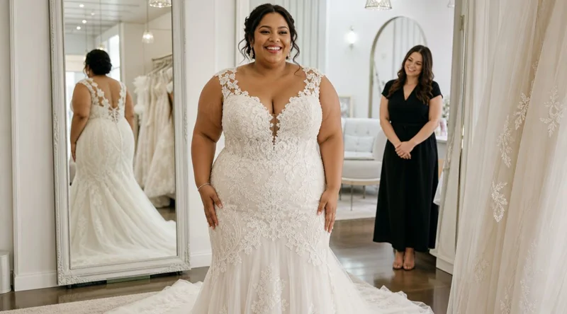 Plus Size Wedding Dress Fitting